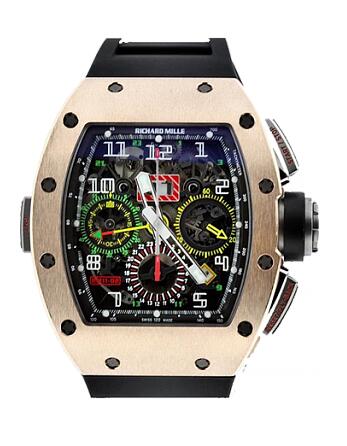 Richard Mille Replica Watch RM 011-02 Gold Flyback Chronograph Dual Time Zone